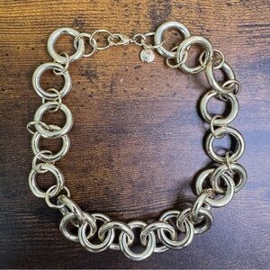 J. Crew Big Links Chain Necklace Gold Tone Chunky Bold